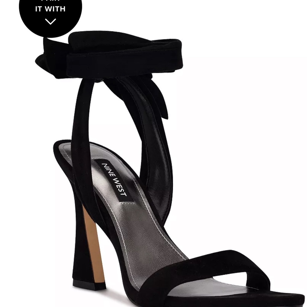 Nine West Black Ankle Strap Heels